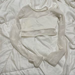 Elle mer rash guard bikini top